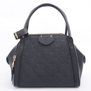 Louis Vuitton Marais BB Monogram Emplant Handbag Black
